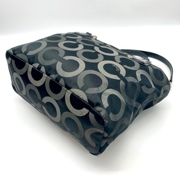 Coach Black & Gray Signature Sateen Madison Tote & Matching Wallet 20483 - Picture 7 of 13